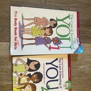 American Girl The Care & Keeping of You 1 & 2 Book Set - Red, Green, Purple